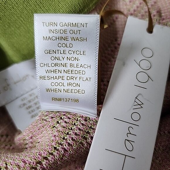 HOUSE OF HARLOW 1960 Patterned Knit Crochet Pants Boho Retro Flare Leg Size XS - Picture 4 of 6